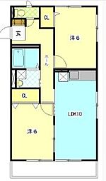 エトワール 2LDKの間取図画像