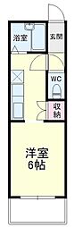 ラベンダータウンB 1Kの間取図画像