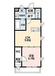ガナドール 1LDKの間取図画像