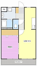 アスティオン2 1LDKの間取図画像