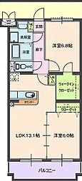 BellFlower参番館 2LDKの間取図画像