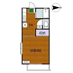 エスポワール 1DKの間取図画像