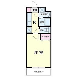 マンションアルティア2 1Kの間取図画像