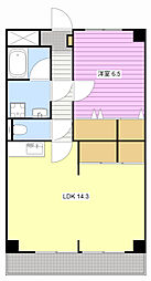 レジデンスHARUMI 1LDKの間取図画像