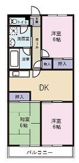 サンパレス 101｜静岡県掛川市緑ケ丘１丁目(賃貸マンション3DK・1階・58.86㎡)の写真 その2