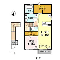 アミュールコート掛川 201 ｜ 静岡県掛川市富部（賃貸アパート1LDK・2階・55.51㎡） その2