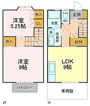 モンターニュII番館 105 ｜ 静岡県磐田市新開（賃貸テラスハウス2LDK・1階・59.62㎡） その2