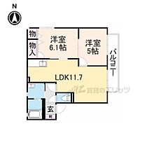 奈良県磯城郡田原本町大字千代（賃貸アパート2LDK・2階・50.07㎡） その2