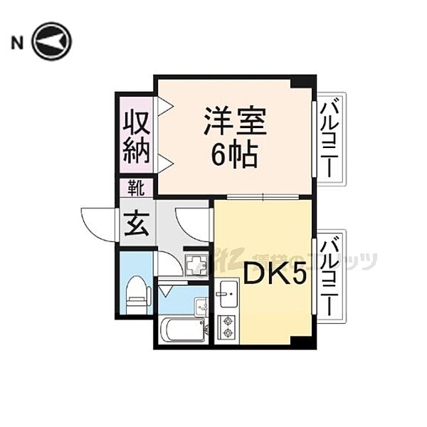 フォンティーヌ香里園 303｜大阪府枚方市香里園山之手町(賃貸マンション1DK・3階・27.68㎡)の写真 その2