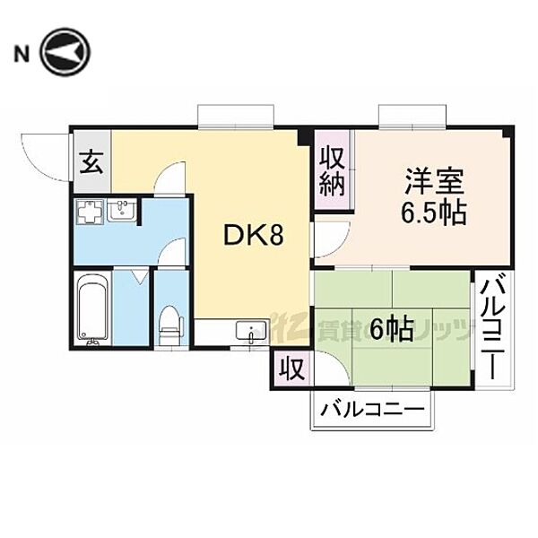 シャルマン 201｜大阪府寝屋川市国松町(賃貸アパート2DK・2階・50.51㎡)の写真 その2