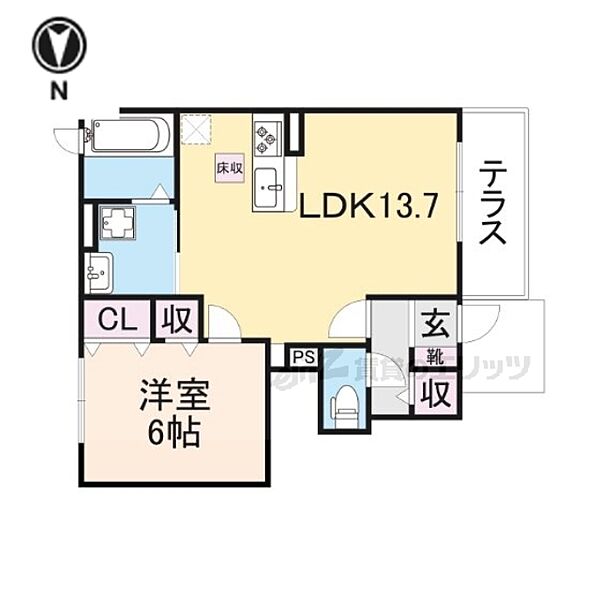 グランドソレーユ 106｜奈良県桜井市大字芝(賃貸アパート1LDK・1階・47.41㎡)の写真 その2