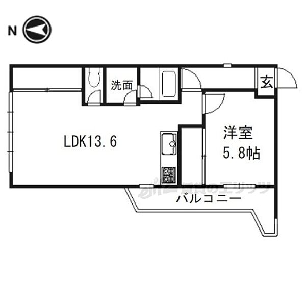 アヴェニュー東生駒 205｜奈良県生駒市辻町(賃貸アパート1LDK・2階・50.88㎡)の写真 その2