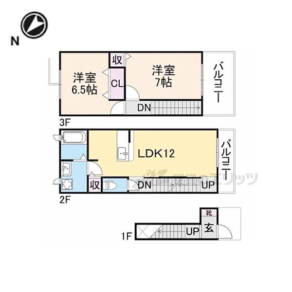 フースヴィラI 206｜奈良県生駒市西白庭台２丁目(賃貸アパート2LDK・2階・63.48㎡)の写真 その2