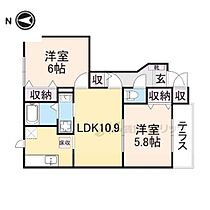 奈良県香芝市五位堂１丁目（賃貸アパート2LDK・1階・52.75㎡） その2