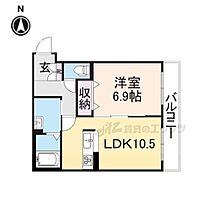 奈良県奈良市築地之内町（賃貸マンション1LDK・1階・45.31㎡） その2