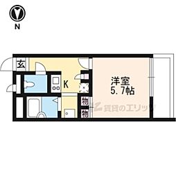 レオパレスタチバナ 1階1Kの間取り