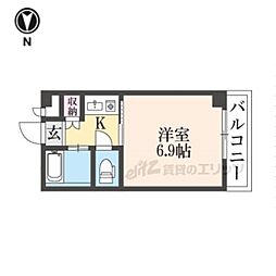 JR関西本線 大和小泉駅 徒歩10分の賃貸マンション 4階1Kの間取り