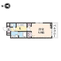 Osaka Metro長堀鶴見緑地線 門真南駅 徒歩13分の賃貸アパート 3階1Kの間取り