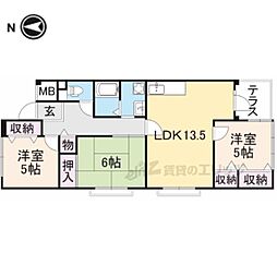 ライフコート萩の台 3LDKの間取図画像
