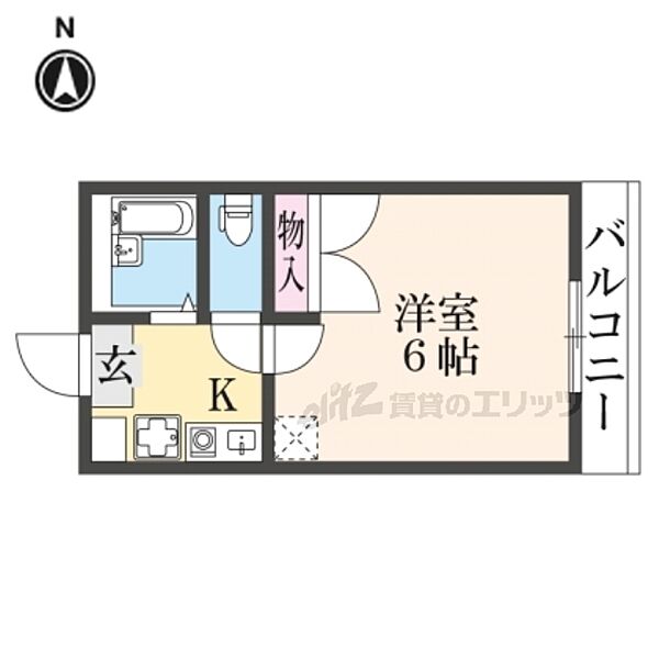 奈良県天理市田町(賃貸アパート1K・3階・23.18㎡)の写真 その2