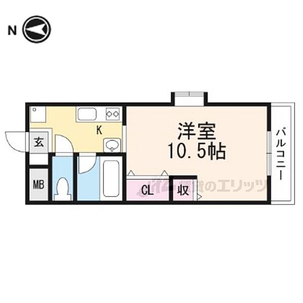 べレール岡山手 101｜大阪府枚方市岡山手町(賃貸アパート1K・1階・30.69㎡)の写真 その2