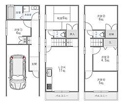 中浜１丁目 5LDKの間取り