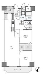 オリーブハイツ相川1号棟 2LDKの間取図画像