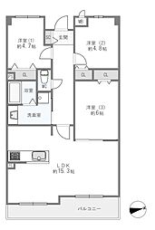 メロディーハイム関目高殿 3LDKの間取図画像