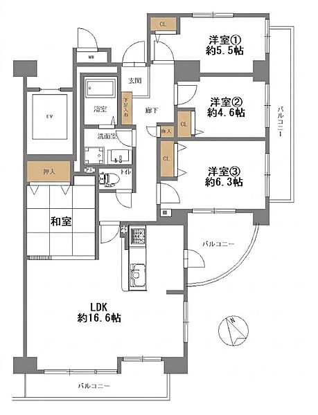 間取りを拡大表示