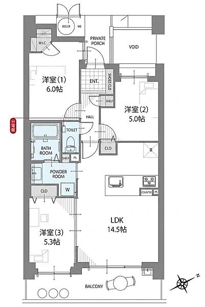 間取りを拡大表示