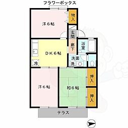 桑の実ハッピーハウス 3DKの間取図画像