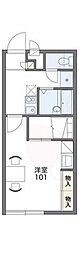 レオパレス美園A 1Kの間取図画像