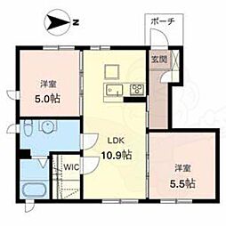 ベルメゾン市役所東C 2LDKの間取図画像