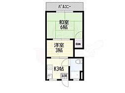 正和マンション 2Kの間取図画像