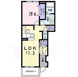 アザレアガーデン 1LDKの間取図画像