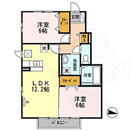 セレッソパティオ2 2LDKの間取図画像