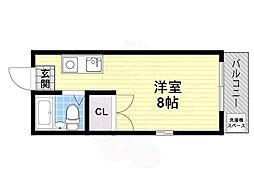 OMレジデンス橿原 ワンルームの間取図画像