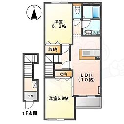 ロイヤルヒルズ2 2LDKの間取図画像