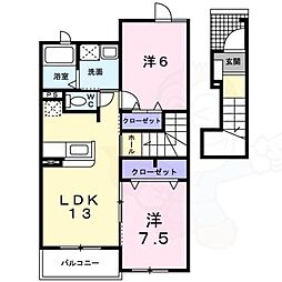 ガーデンヒルズ 2LDKの間取図画像