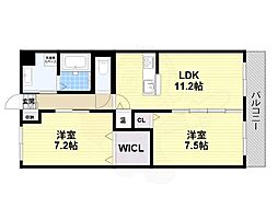 RelacionYuj 2LDKの間取図画像