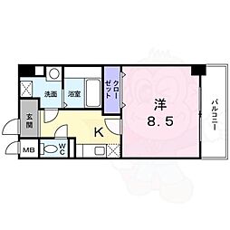 大東ビル 1Kの間取図画像