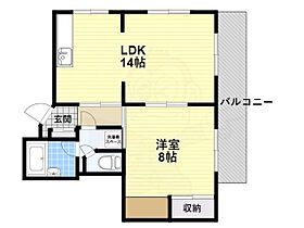 ロイヤルリバーサイド  ｜ 奈良県北葛城郡王寺町本町１丁目（賃貸マンション1LDK・4階・46.00㎡） その2