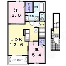 プレッソ橿原1  ｜ 奈良県橿原市東坊城町（賃貸アパート2LDK・2階・56.68㎡） その2