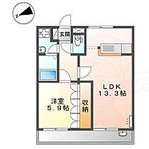 プラムハウス2  ｜ 奈良県北葛城郡河合町池部３丁目（賃貸アパート1LDK・2階・44.50㎡） その2