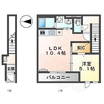 奈良県橿原市新口町（賃貸アパート1LDK・2階・44.61㎡） その2