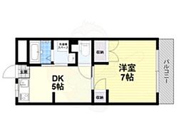 サントピア 1DKの間取図画像