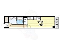 サンプラザ神楽 4階ワンルームの間取り