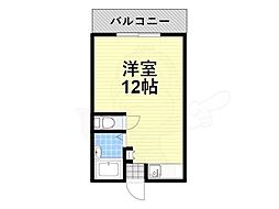 ビクトワール桜井 3階ワンルームの間取り