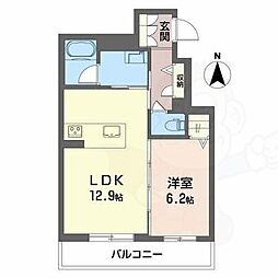 シャーメゾン片塩 2階1LDKの間取り