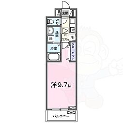 メゾン　リアリ3 1階1Kの間取り